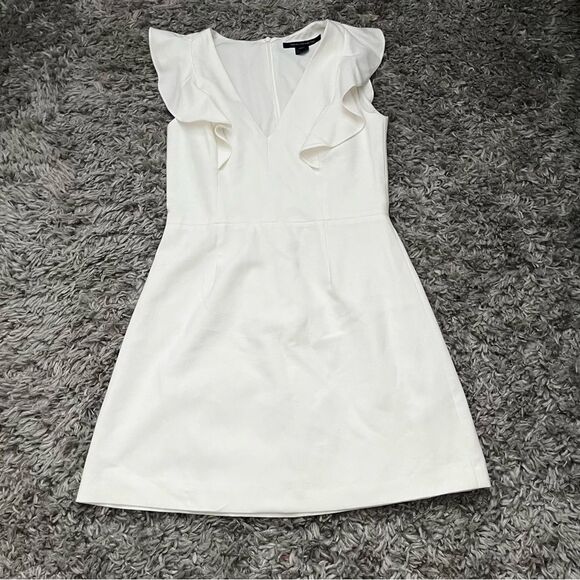 French connection white ruffle dress size 8 - Picture 2 of 6
